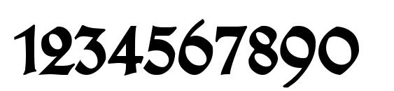 TypographerGotisch D Bold Font, Number Fonts