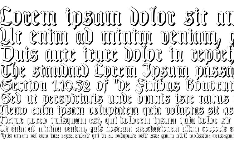 specimens TypographerGotisch Schatten S font, sample TypographerGotisch Schatten S font, an example of writing TypographerGotisch Schatten S font, review TypographerGotisch Schatten S font, preview TypographerGotisch Schatten S font, TypographerGotisch Schatten S font
