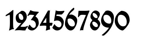 TypographerGotisch Schmal Bold Font, Number Fonts