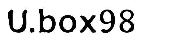 U.box98 font, free U.box98 font, preview U.box98 font