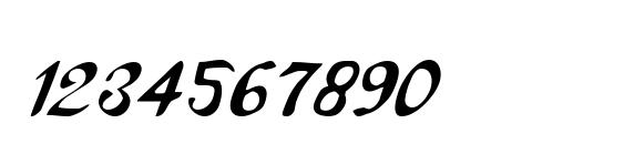 Uberhölme italic Font, Number Fonts