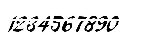 Uberhölme lazar italic Font, Number Fonts
