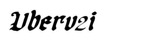 шрифт Uberv2i, бесплатный шрифт Uberv2i, предварительный просмотр шрифта Uberv2i