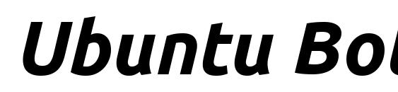 Ubuntu Bold Italic Font