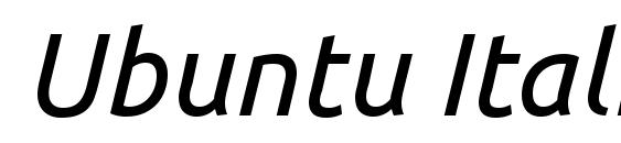 шрифт Ubuntu Italic, бесплатный шрифт Ubuntu Italic, предварительный просмотр шрифта Ubuntu Italic