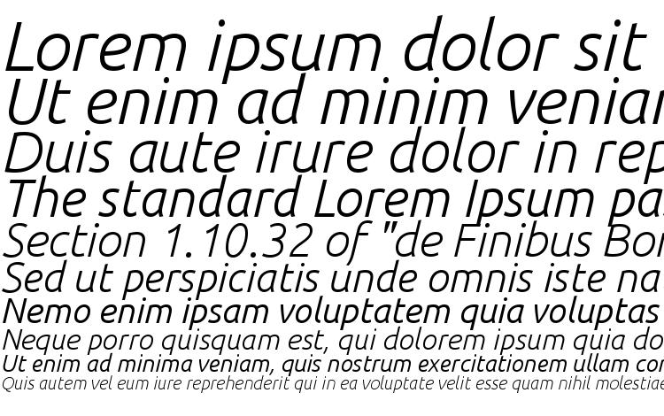 specimens Ubuntu Light Italic font, sample Ubuntu Light Italic font, an example of writing Ubuntu Light Italic font, review Ubuntu Light Italic font, preview Ubuntu Light Italic font, Ubuntu Light Italic font