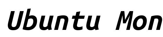 Ubuntu Mono Bold Italic Font