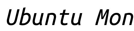 Ubuntu Mono Italic Font