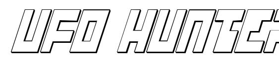 шрифт UFO Hunter 3D Italic, бесплатный шрифт UFO Hunter 3D Italic, предварительный просмотр шрифта UFO Hunter 3D Italic