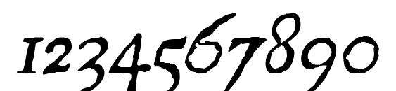 Uglyqua italic Font, Number Fonts