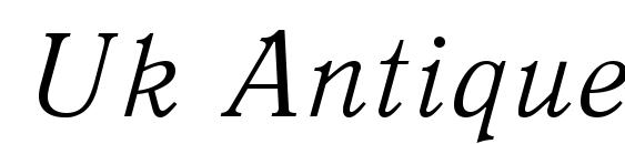 Шрифт Uk Antique Italic