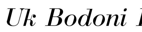 Uk Bodoni Italic Font