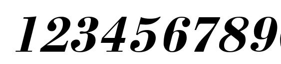 UkrainianBodoni BoldItalic Font, Number Fonts