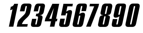 UkrainianCompact BoldItalic Font, Number Fonts