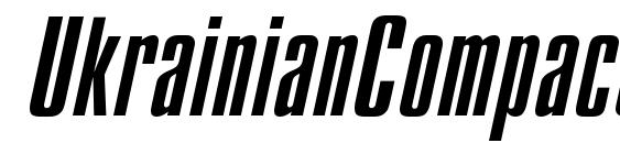 UkrainianCompact Italic font, free UkrainianCompact Italic font, preview UkrainianCompact Italic font