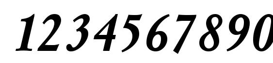 UkrainianMysl BoldItalic Font, Number Fonts