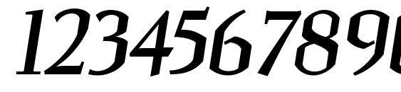 UlianRg BoldItalic Font, Number Fonts