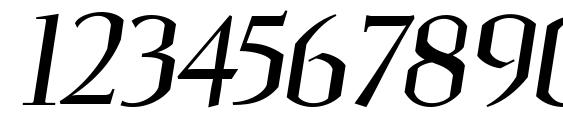 UlianRg Italic Font, Number Fonts