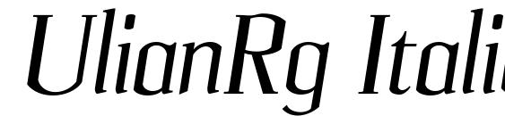 UlianRg Italic Font