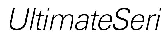 UltimateSerial Xlight Italic Font
