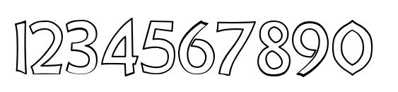UnciaDis Hollow Normal Font, Number Fonts