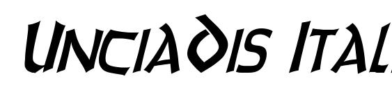 UnciaDis Italic Font