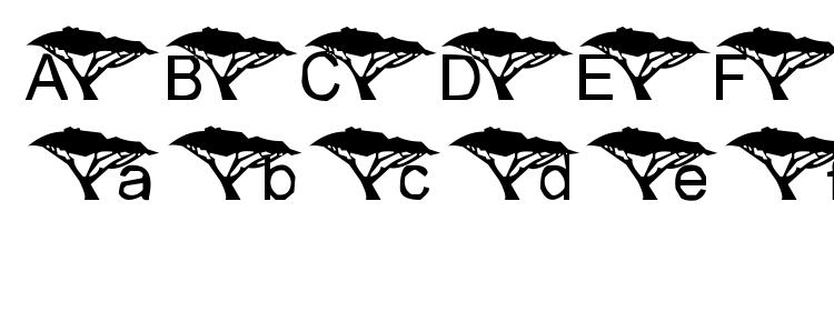 глифы шрифта Under An Acacia Tree, символы шрифта Under An Acacia Tree, символьная карта шрифта Under An Acacia Tree, предварительный просмотр шрифта Under An Acacia Tree, алфавит шрифта Under An Acacia Tree, шрифт Under An Acacia Tree