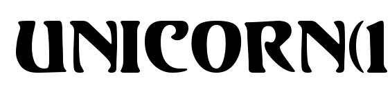 шрифт Unicorn(1), бесплатный шрифт Unicorn(1), предварительный просмотр шрифта Unicorn(1)