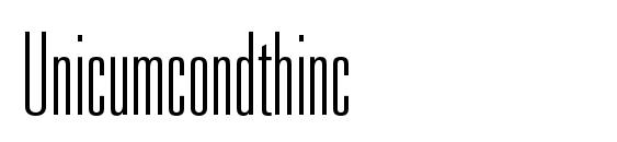 шрифт Unicumcondthinc, бесплатный шрифт Unicumcondthinc, предварительный просмотр шрифта Unicumcondthinc