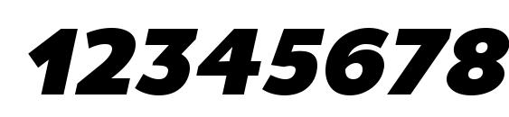 Uniman BlackItalic Font, Number Fonts