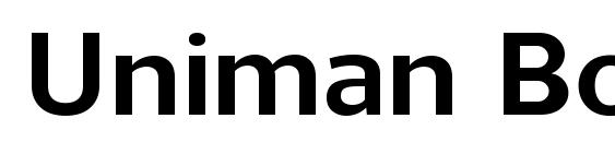 шрифт Uniman Bold, бесплатный шрифт Uniman Bold, предварительный просмотр шрифта Uniman Bold