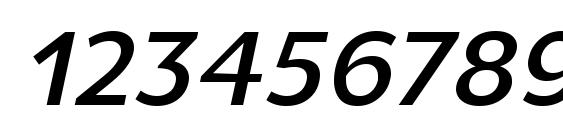 Uniman DemiBoldItalic Font, Number Fonts