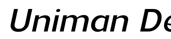 Uniman DemiBoldItalic font, free Uniman DemiBoldItalic font, preview Uniman DemiBoldItalic font
