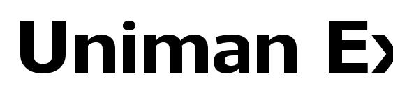шрифт Uniman ExtraBold, бесплатный шрифт Uniman ExtraBold, предварительный просмотр шрифта Uniman ExtraBold