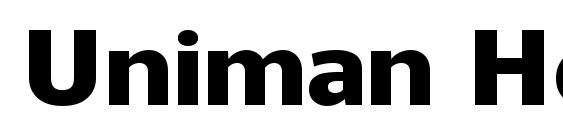 Uniman Heavy font, free Uniman Heavy font, preview Uniman Heavy font