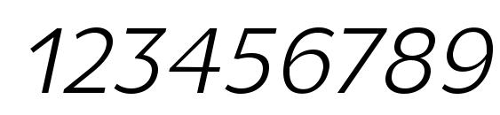 Uniman Italic Font, Number Fonts