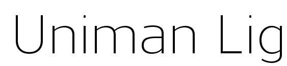 Uniman Light Font