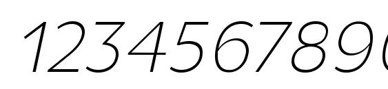 Uniman LightItalic Font, Number Fonts