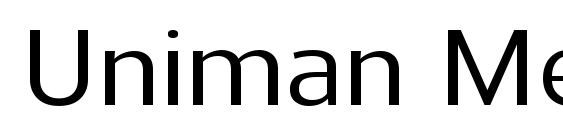 Uniman Medium Font