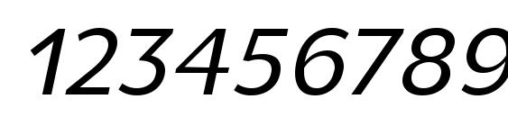 Uniman MediumItalic Font, Number Fonts