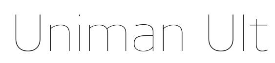 Uniman UltraLight Font