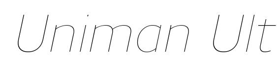 Uniman UltraLightItalic Font