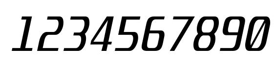 Unispace Italic Font, Number Fonts