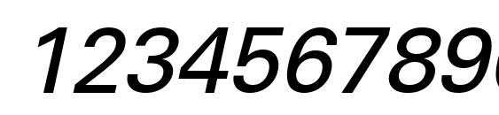 Univers CE 55 Oblique Font, Number Fonts
