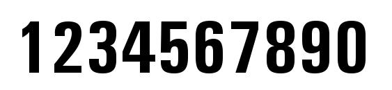 Univers Condensed Полужирный Font, Number Fonts