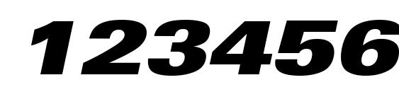 Univers ExtraBlackExtObl Font, Number Fonts