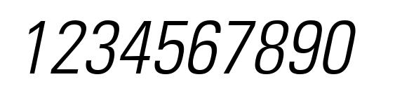 Univers LT 47 Condensed Light Oblique Font, Number Fonts