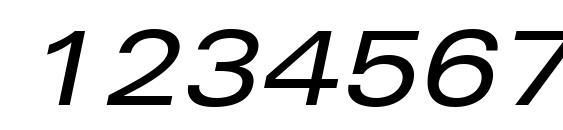Univers LT 53 Extended Oblique Font, Number Fonts