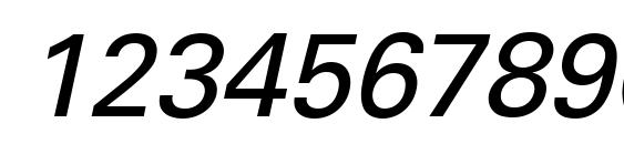 Univers LT 56 Oblique Font, Number Fonts
