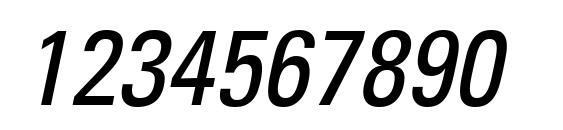 Univers LT 57 Condensed Oblique Font, Number Fonts